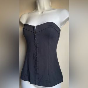 David Lerner black strapless corset top new without tags size Medium bustier y2k